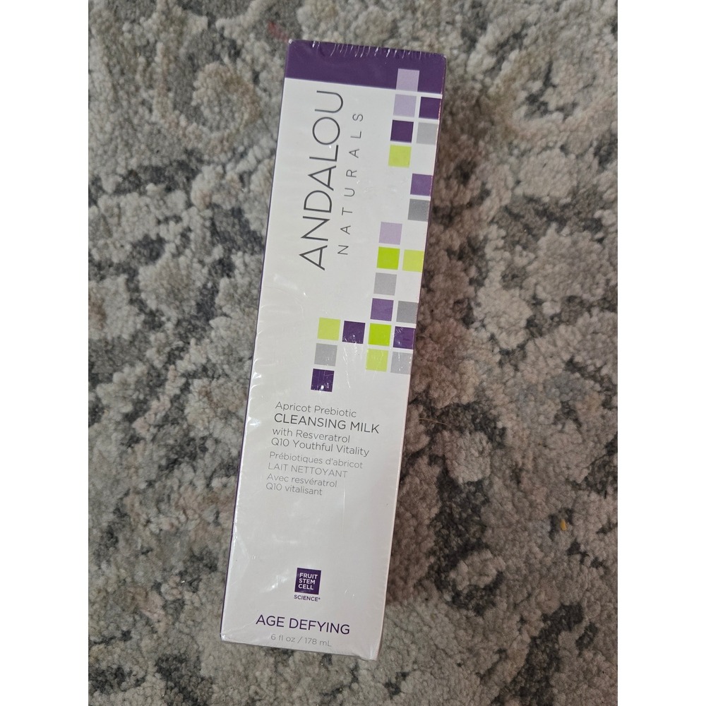 Andalou Naturals Age Defying Apricot Prebiotic Cleansing Milk 6 fl oz NEW